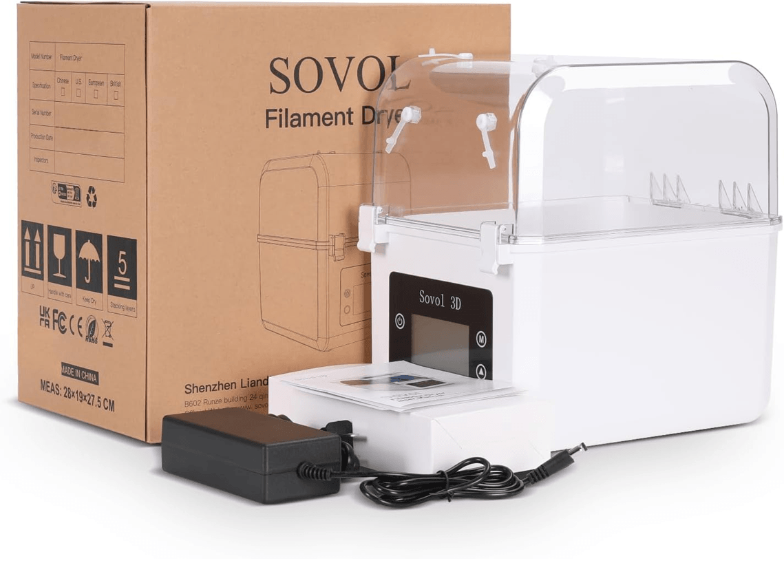 Sovol Dual 3D Filament Dryer Box With Spool Holder Moisture Protection For PLA ABS PETG TPU 2