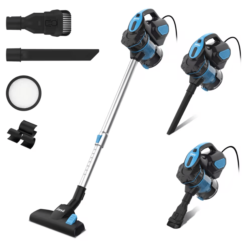 INSE I5 Corded Stick Vacuum Cleaner with Powerful Suction for Pet Hair and Hard Floors