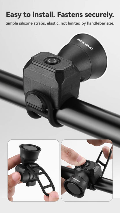 Mini USB Rechargeable Bicycle Horn, Waterproof Electronic Bike Bell for Mountain Bike, Kid Scooter & Riding Equipment