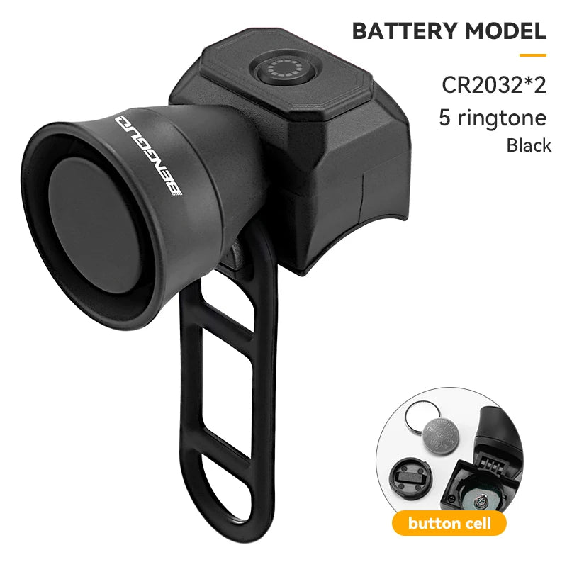 Mini USB Rechargeable Bicycle Horn, Waterproof Electronic Bike Bell for Mountain Bike, Kid Scooter & Riding Equipment