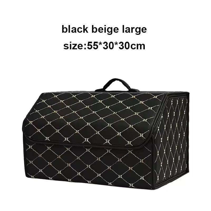 Leather Car Trunk Organizer Large Folding Storage Box 8
