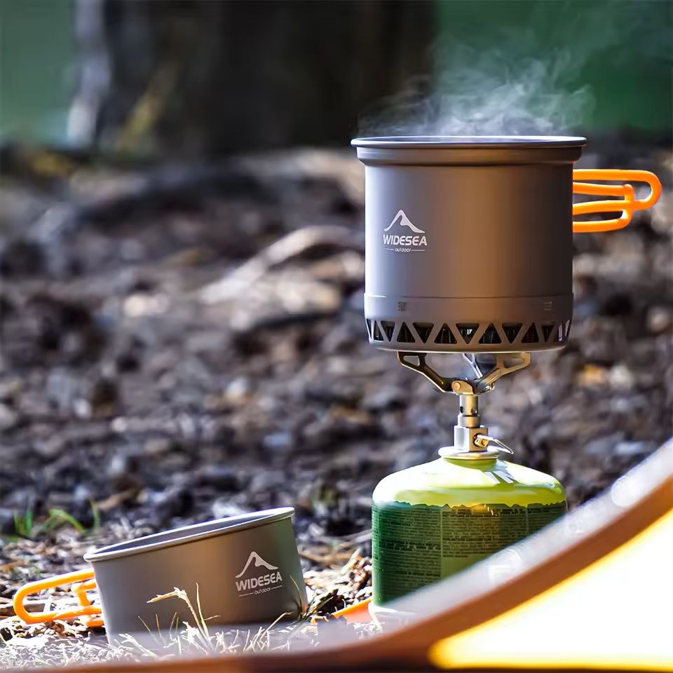 Camping Cookware Set Outdoor Pot Kettle Tableware Kit 5