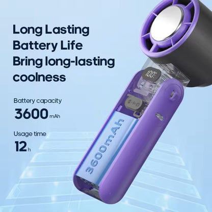 Portable Handheld Fan Rechargeable Mini Cooling Turbo Fan 4