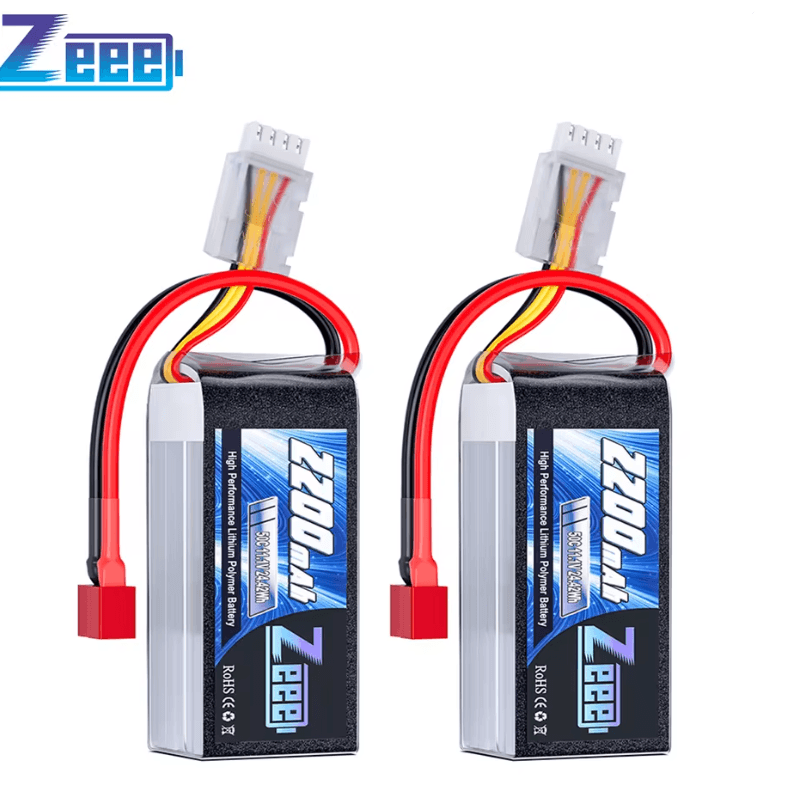 Zeee 3S 2200mAh Shorty Lipo Battery 11.1V 50C with XT60 Plug for RC Car Drone and FPV Models