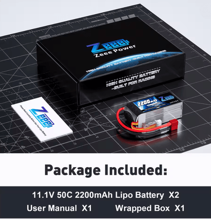 Zeee 3S 2200mAh Shorty Lipo Battery 111V 50C With XT60 Plug For RC Car Drone And FPV Models 2
