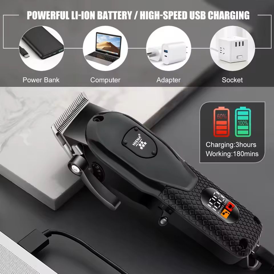 Professional Hair Clipper Electric Hair Trimmer For Men 3