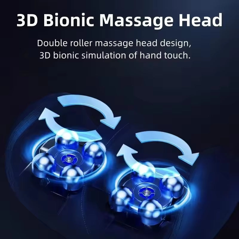 Electric Foot Leg Massager With Shiatsu Kneading Roller  Heating Therapy Hot Compression 2