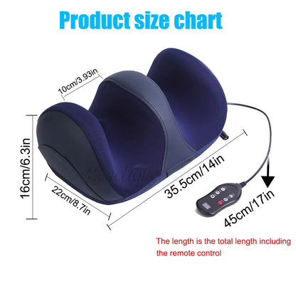 Electric Foot Leg Massager With Shiatsu Kneading Roller  Heating Therapy Hot Compression 4