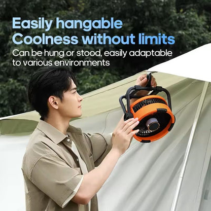 6 In 1 Camping Fan With LED Light Rechargeable Outdoor Air Circulator 5