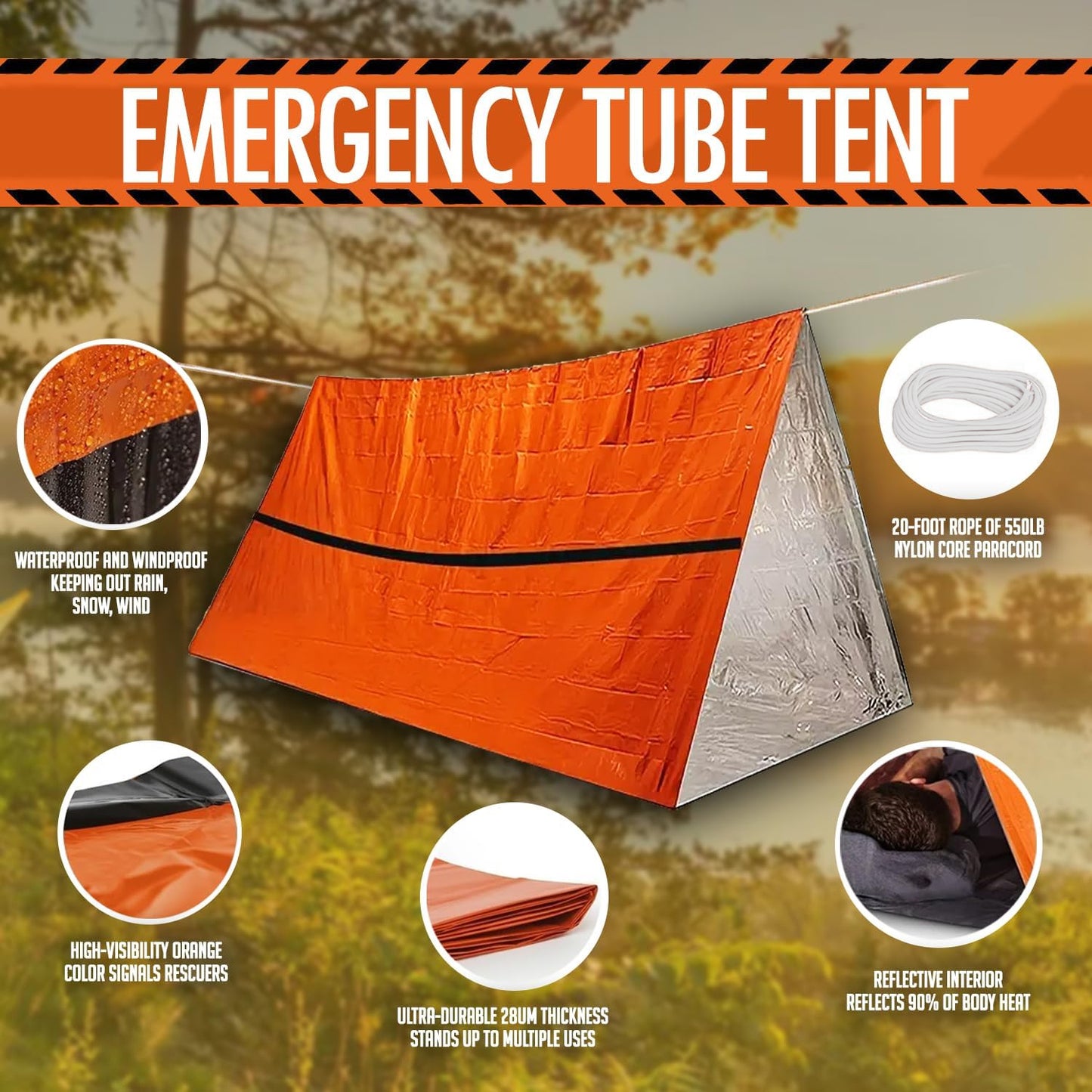 2 Person Emergency Tent Casa De Waterproof Camping Travel Shelter Pergola Family Campaign House Tourist Tents Outdoor