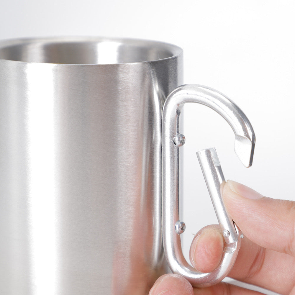 Outdoor Mountaineering Button Water Cup, Portable Stainless Steel Travel Mug for Camping, Hiking & Sports