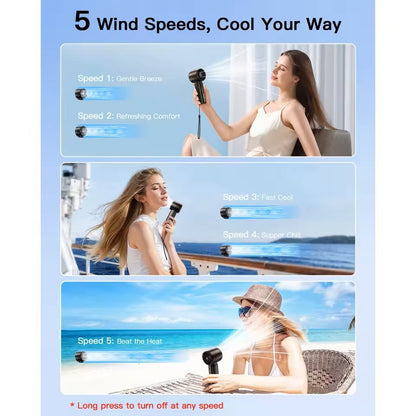 Portable Handheld Mini Fan Rechargeable Turbo Fan With LED Display 1
