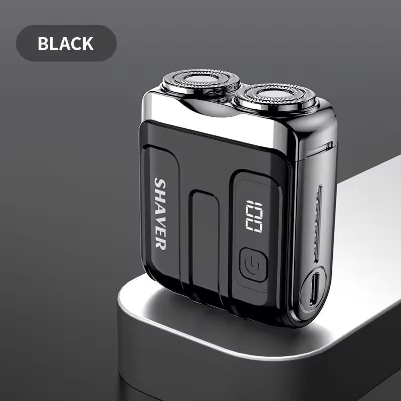 Mini Travel Electric Shaver Rechargeable Rotary Beard Trimmer 9