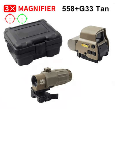 Tactical 558 Red Dot Holographic Sight With G43 Magnifier And Quick Detach Mount For Hunting And Ai 5