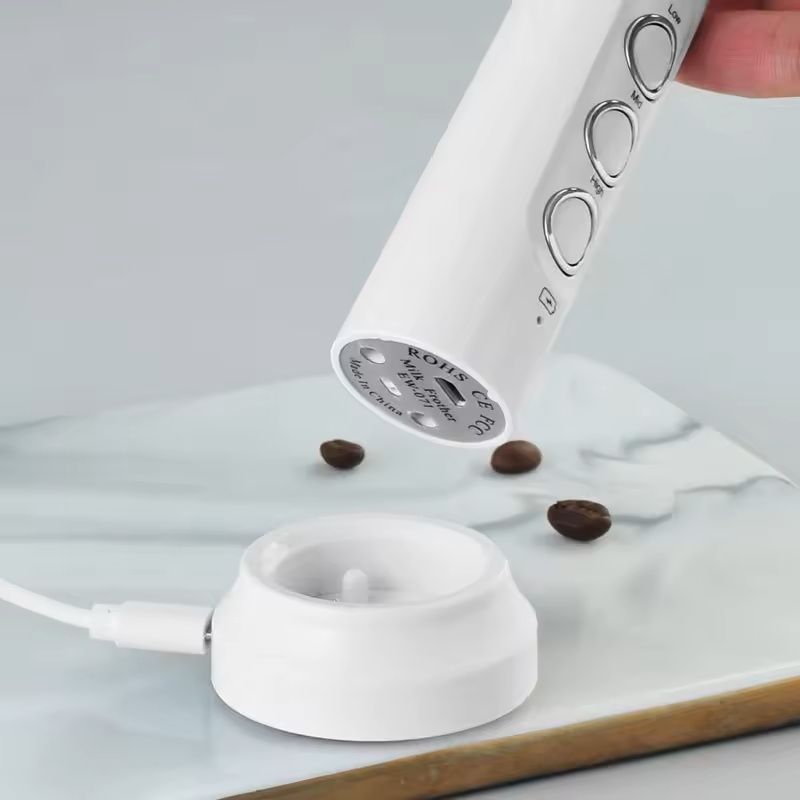 3 In 1 Rechargeable Milk Frother Handheld Coffee Foam Maker 3