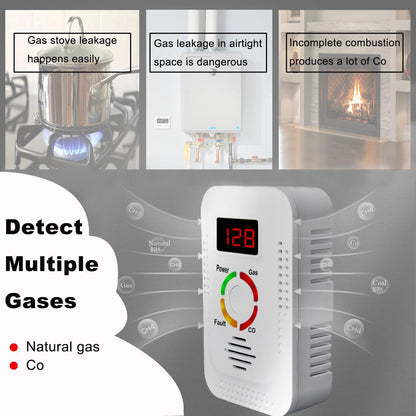 2 In1 CO And Natural Gas Leak Detector Alarm Carbon Monoxide  Combustible Gas Monitor For Methane L 4