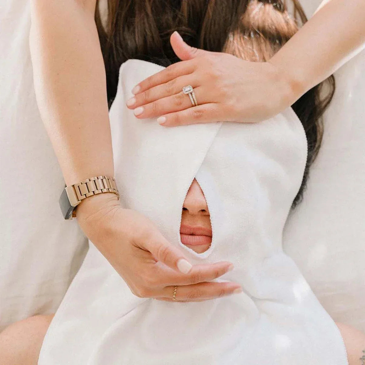Microfiber U-Shape Facial Towel for Spa Esthetician, Beauty Salon Skincare Massage Towels Face Wrap for Skin Care