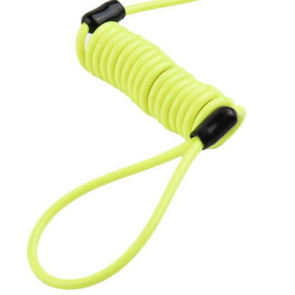 Motorcycle Disc Lock Reminder Cable 1.2M Anti Thief Brake Lock Alarm Coil Tether for Motorbike Wheel Security Handgrip