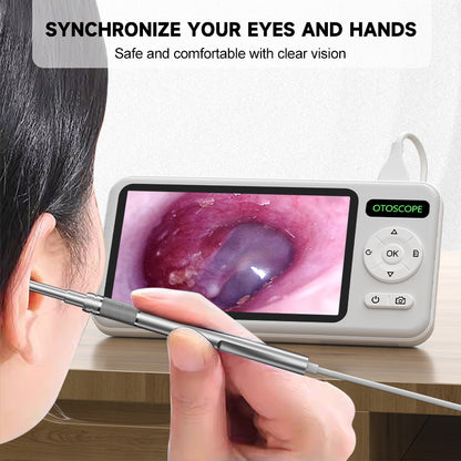 Digital Otoscope HD Ear Picker with 6 LED Ear Camera, Ear Wax Removal Tool & Cleaning Stick for Child & Adults