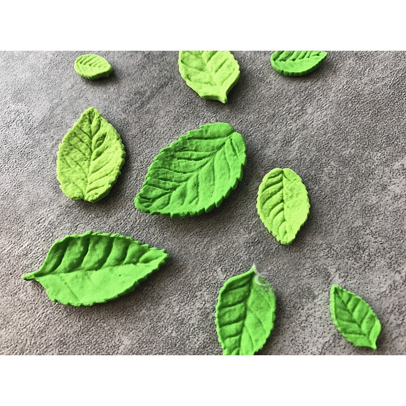 Rose Leaf Shape Chocolate Mold 3D Silicone Fondant Mold Leaf Candy Mold for DIY Cake Decorating Gum Paste Crafts Baking