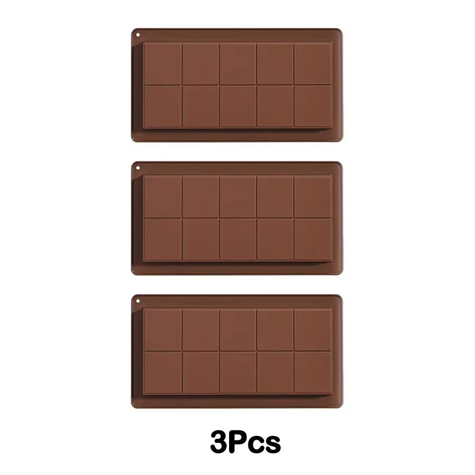 Silicone Chocolate Bar Moulds, Easy Release, Break Apart Wax Melt Tray for Protein, Energy Bars & Custom Handmade Gift