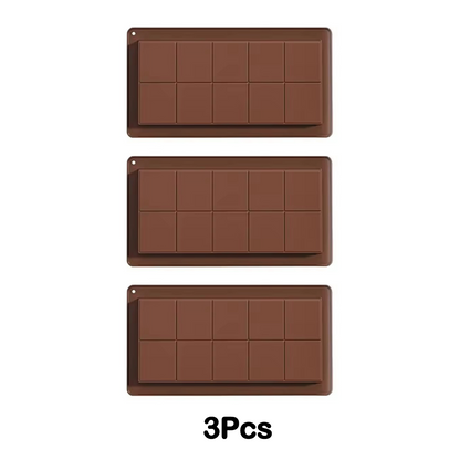 Silicone Chocolate Bar Moulds, Easy Release, Break Apart Wax Melt Tray for Protein, Energy Bars & Custom Handmade Gift