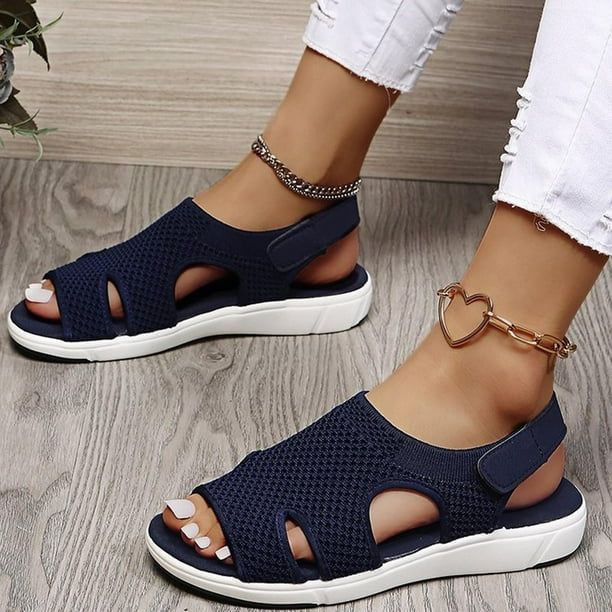 Womens Summer Mesh Sandals Thick Sole Open Toe Comfort Shoes 3