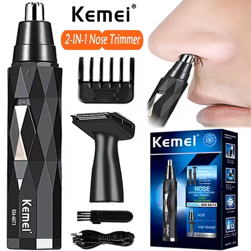 2 in 1 Rechargeable Nose Hair and Beard Trimmer for Men