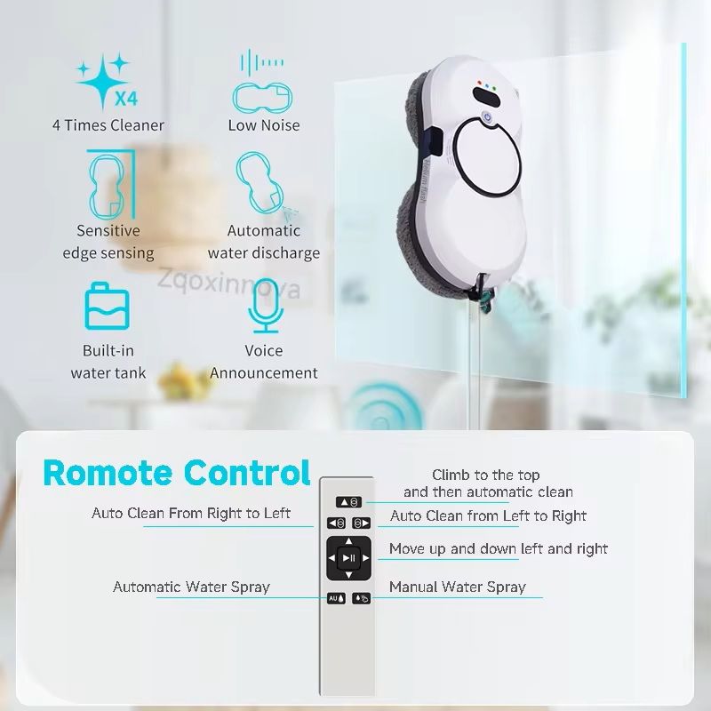 Robot Window Washer Smart Glass Cleaning Vacuum With UPS Power 1