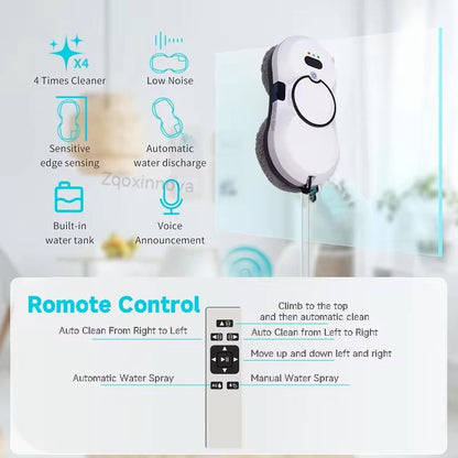 Robot Window Washer Smart Glass Cleaning Vacuum With UPS Power 1