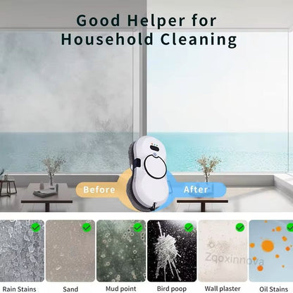 Robot Window Washer Smart Glass Cleaning Vacuum With UPS Power 5