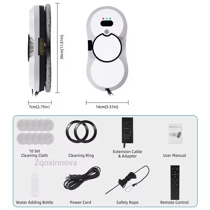 Robot Window Washer Smart Glass Cleaning Vacuum With UPS Power 6