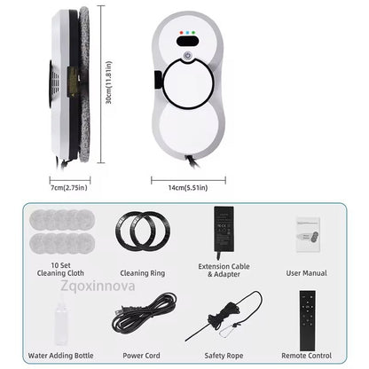 Robot Window Washer Smart Glass Cleaning Vacuum With UPS Power 6