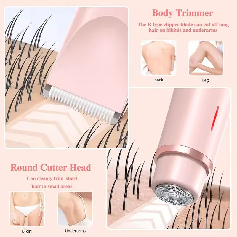 2 In 1 Electric Razor And Bikini Trimmer For Women Portable Epilator 3