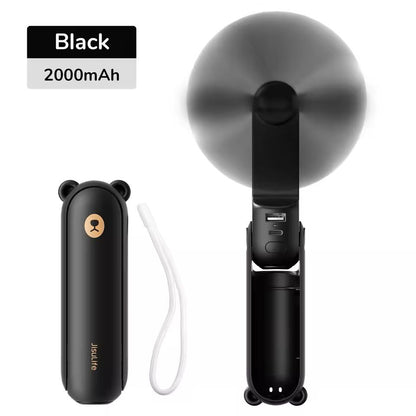 3 In 1 Portable Handheld Fan With Power Bank And Flashlight 9