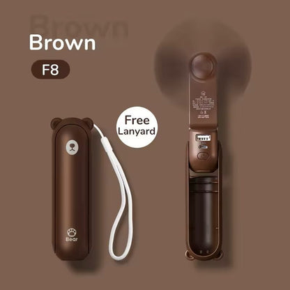 3 In 1 Portable Handheld Fan With Power Bank And Flashlight 11