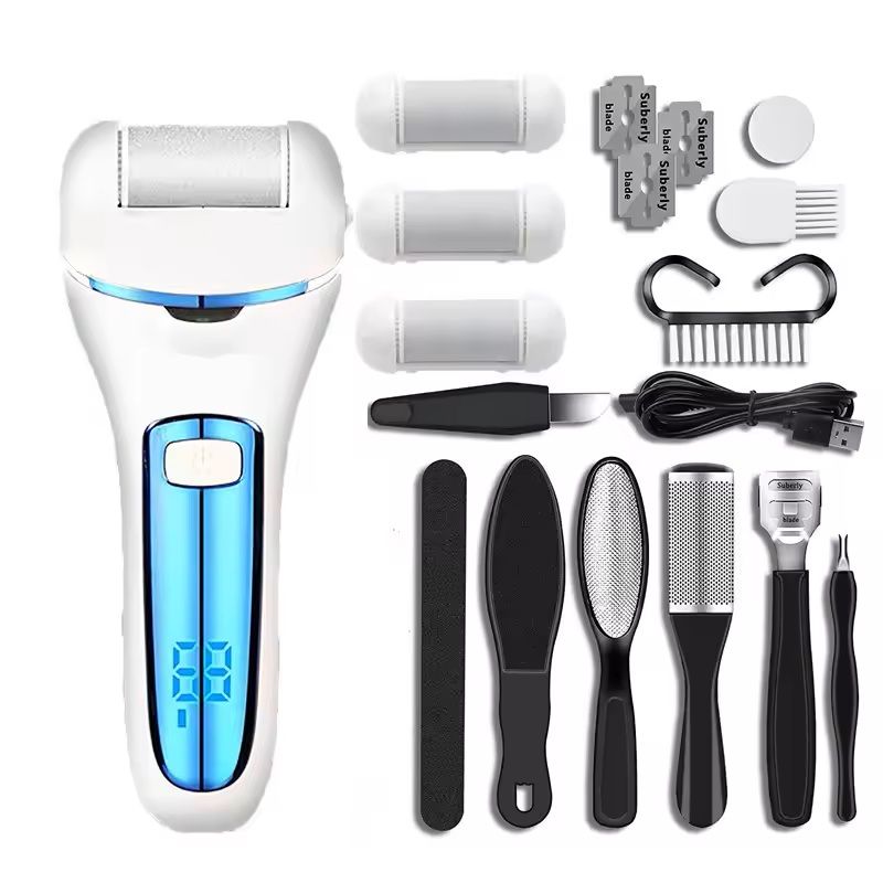 Electric Foot File Callus Remover Rechargeable Pedicure Tool 10