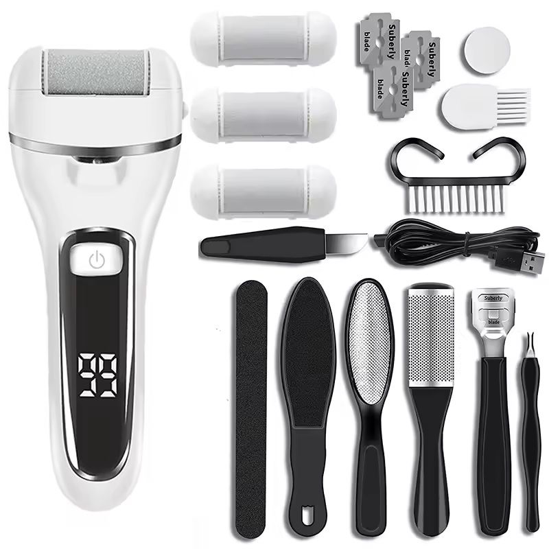 Electric Foot File Callus Remover Rechargeable Pedicure Tool 7