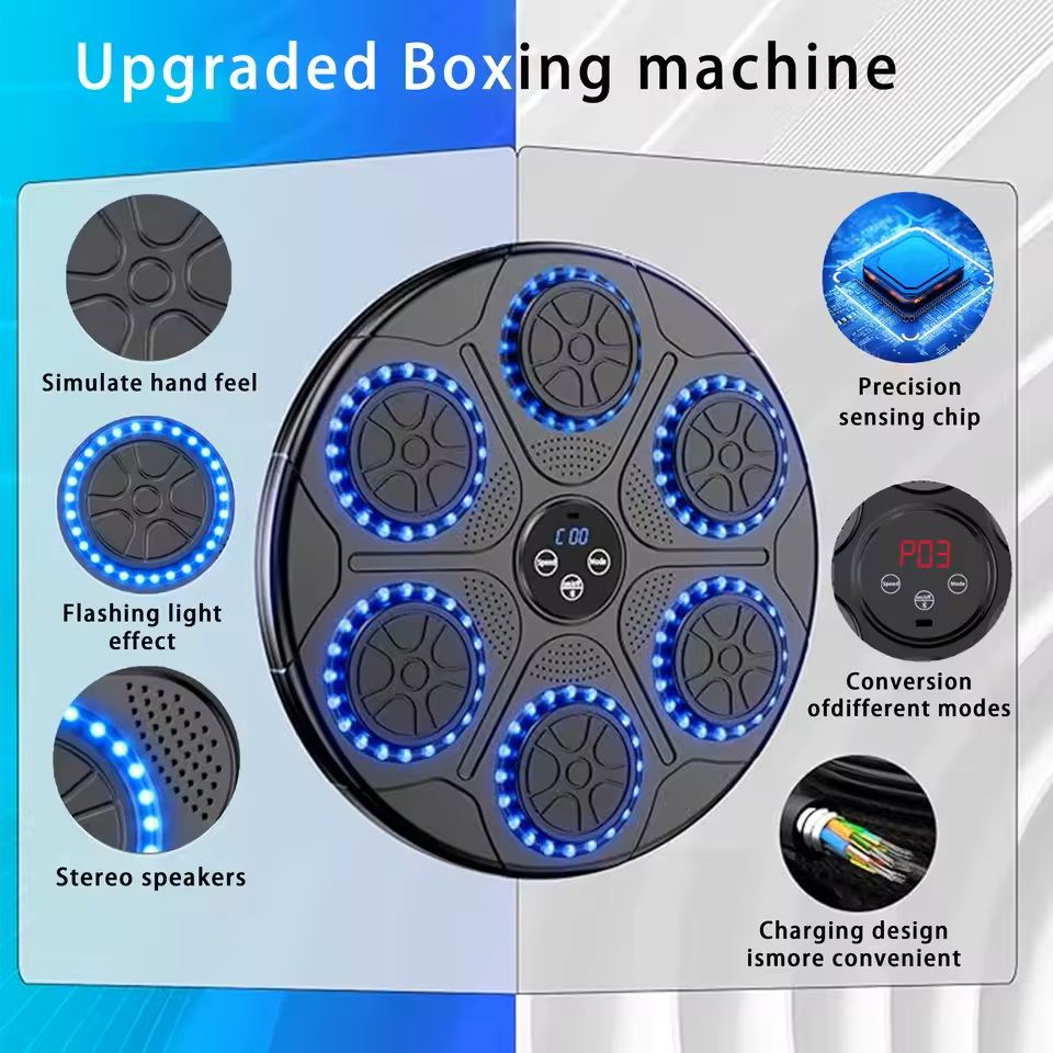 Smart Bluetooth Music Boxing Trainer Wall Mounted Punching Target 1