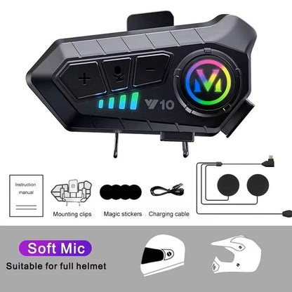 Motorcycle Helmet Bluetooth Headset Waterproof With Long Battery Life 7