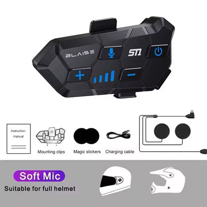 Motorcycle Helmet Bluetooth Headset Waterproof With Long Battery Life 8