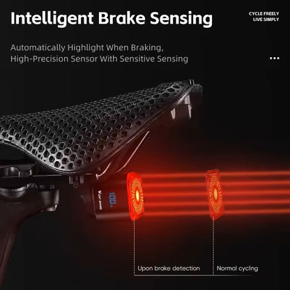 Bike Rear Light With Brake Sensing And Digital Power Display 4