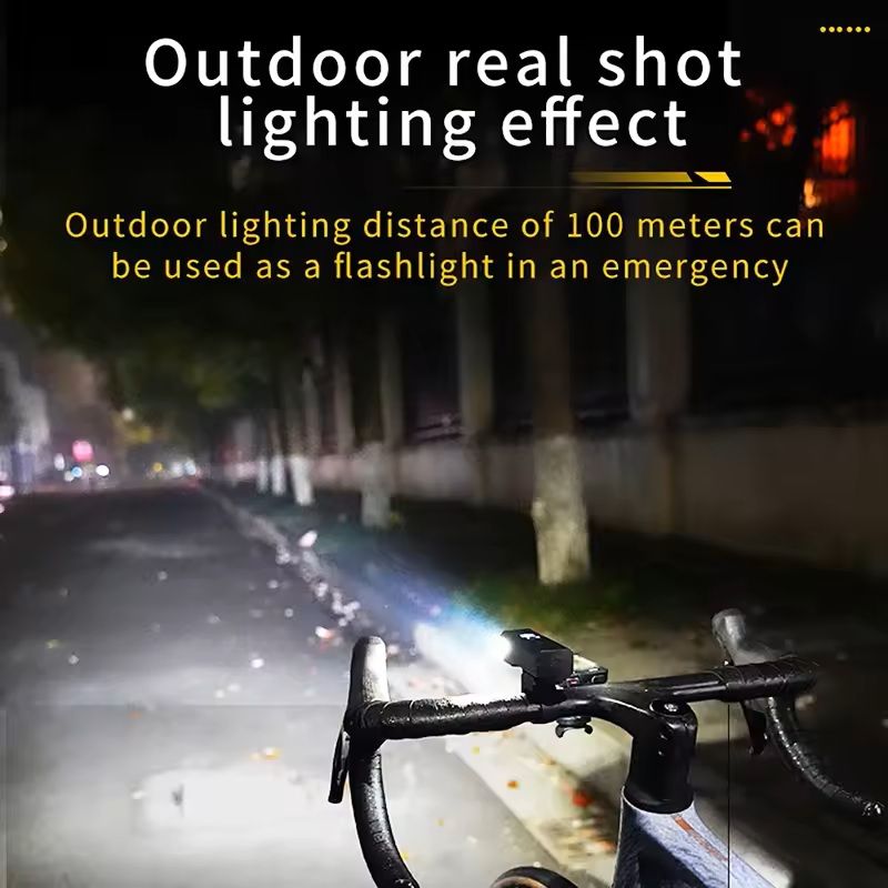 Rechargeable Bike Headlight TypeC USB Powerful Front Handlebar Light 3
