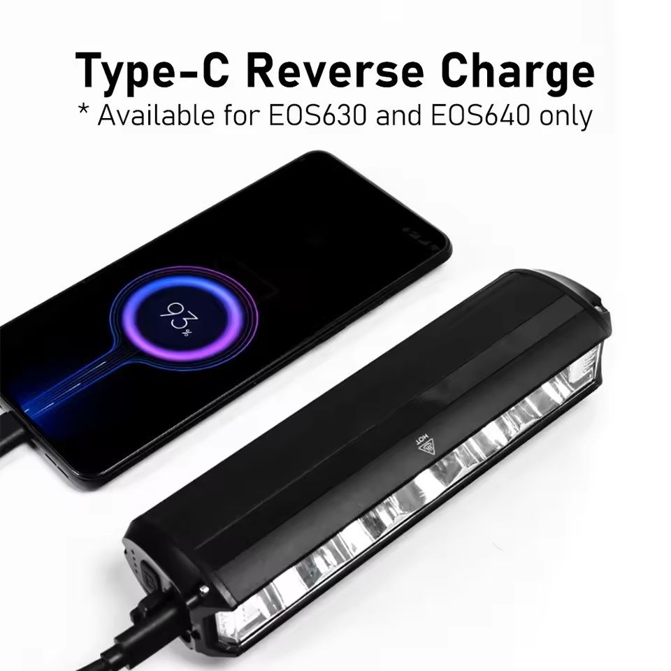 USB Rechargeable Bike Light 8000mAh High Lumen Waterproof Headlight 5