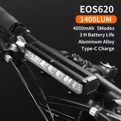 USB Rechargeable Bike Light 8000mAh High Lumen Waterproof Headlight 7