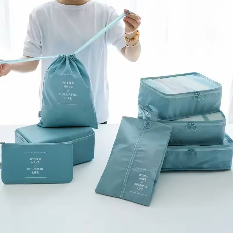 7 Piece Travel Packing Cubes Set With Shoe Bag And Pouches 2