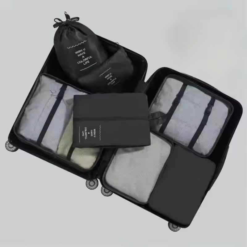 7 Piece Travel Packing Cubes Set With Shoe Bag And Pouches 9