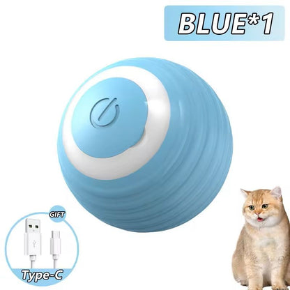 Interactive Cat Ball Toy Rechargeable Smart Rolling With Faux Tail 11