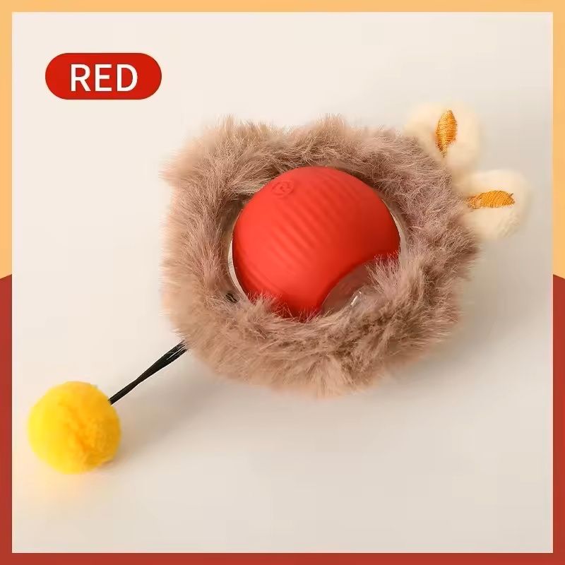 Interactive Cat Ball Toy Rechargeable Smart Rolling With Faux Tail 12