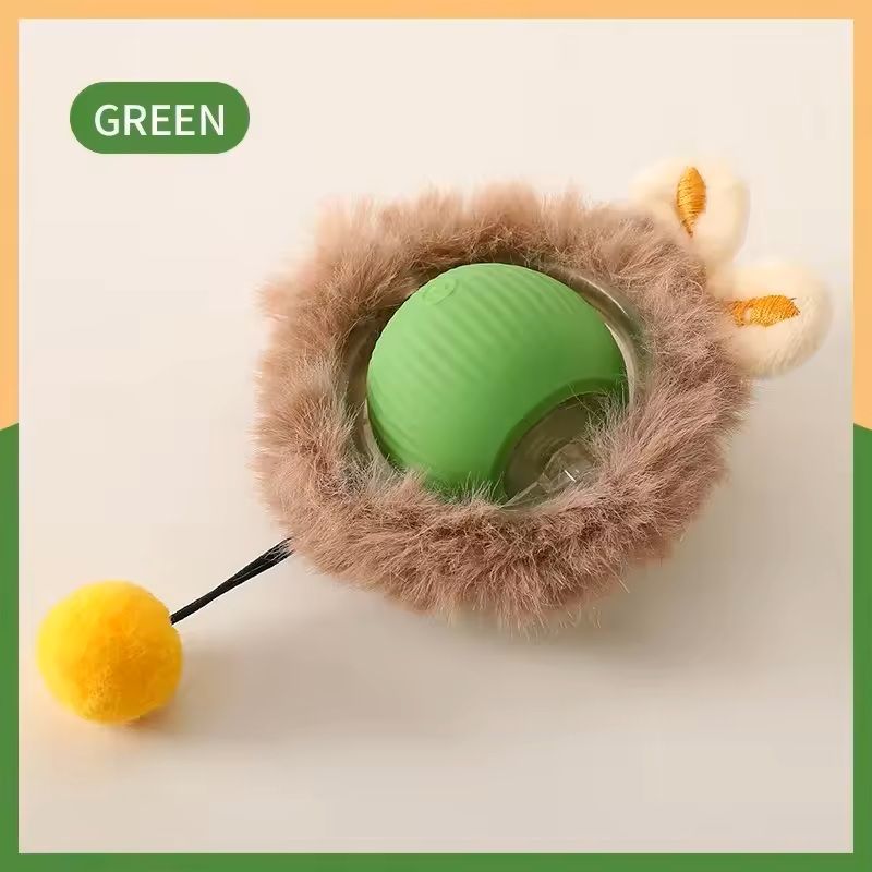Interactive Cat Ball Toy Rechargeable Smart Rolling With Faux Tail 13